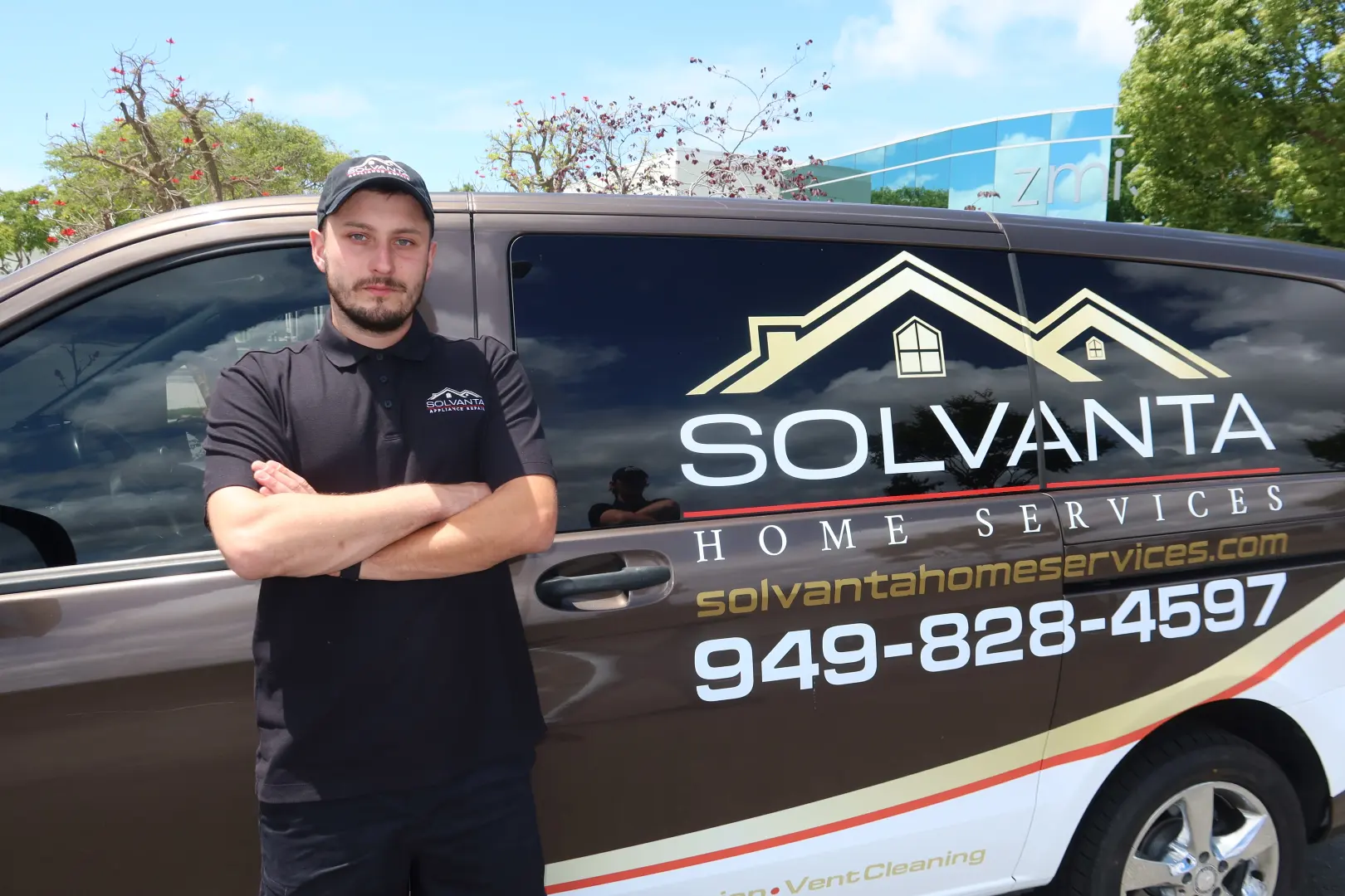 Solvanta Home Services technician ready for a service call